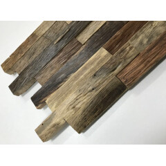 3D Wood Wall Panel Spanish Mix Wood Wall Covering Wooden Cladding