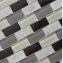 Decorative Thin Brick Tile Frosted Marble Glass mix Mosaic Tile Brick Pattern KY-ZR2013450
