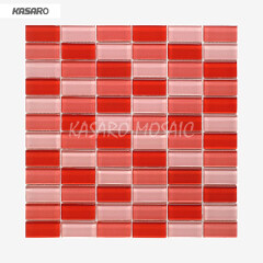 20x20MM Red Glass Mosaic Kitchen Backsplash Tile, 12x12 Red Decorated Glass Mosaic Tile, Red Mosaic Wall Tiles