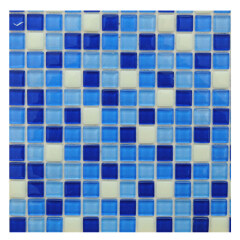 20x20 New Designed Light Blue Glass Mosaic, Blue Mosaic Tile For Decor, Pool Glass Mosaic