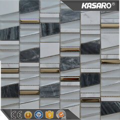 china wholesale merchandise glass stone mosaic kitchen backsplash tile