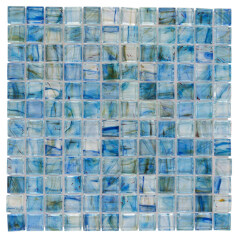 Iridescent Bathroom Wall Backsplash Cheap Foshan Blue Mozaik Tile Swimming Pool Tiles Blue Glass Mosaic
