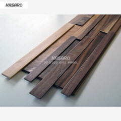 Modern Pastoral Style Wood Wall Planks Real Wood Wall Tile 3d Wall Panel