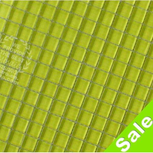 0.6 x 0.6 inch Baby Green Glass Mosaic Tile  For Bathroom Kitchen