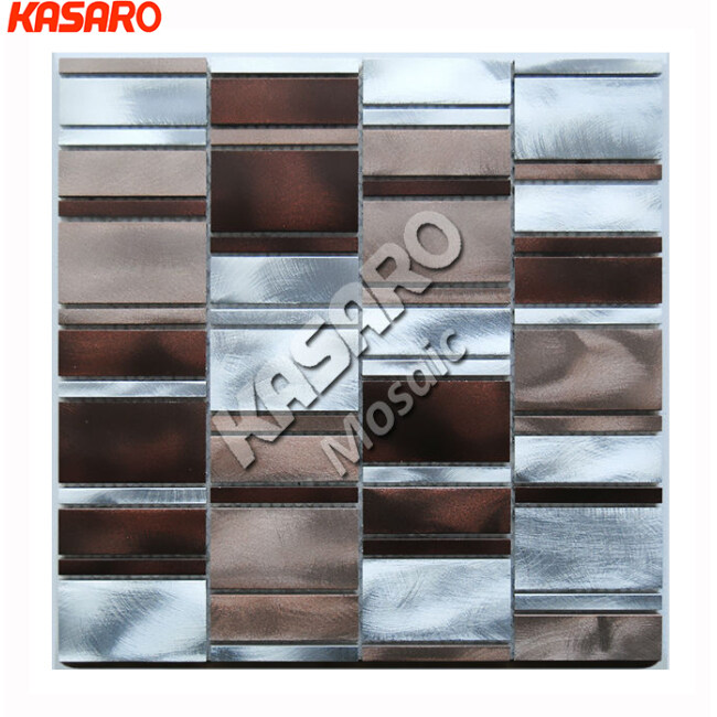Brick Brushed Metal Mosaic, Brushed Wall Tile Aluminum Mosaic (KN-14031402)