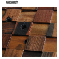 300x300 Old Ship Wood Tile Square Wood Mosaic Tile For Home Decoration