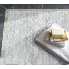 Hotel bathroom shower floor mosaic tile trendy kitchen backsplash diamond shape green marble mosaic
