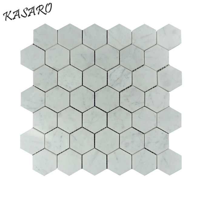 White Hexagon Home Marble Floor Design Marble Tile