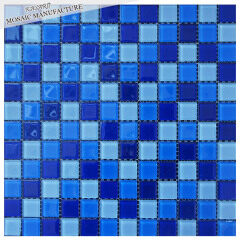 Blended Blues Glass Mosaic for Swimming Pool Tile