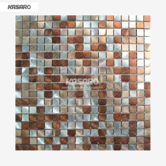 Brushed Aluminum Mosaic Square Metal Mosaic