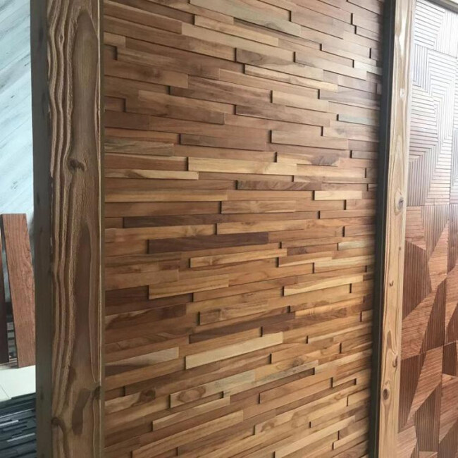 3d Wall Cladding(mix Wood White Wash)for Wall Decoration