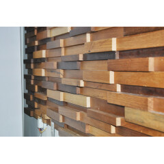 3d Wall Cladding(mix Wood White Wash)for Wall Decoration