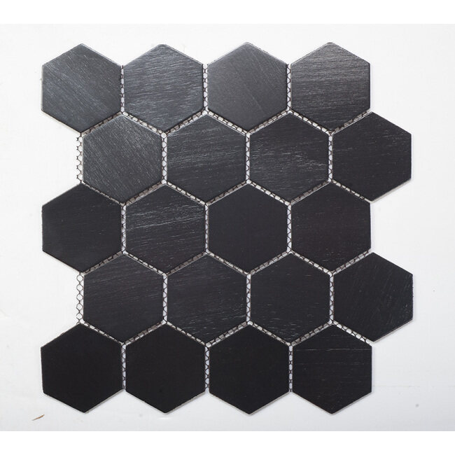 Hexagon wooden Mosaic tile,interior wood tile ,flat solid wood wall panel with mesh on back