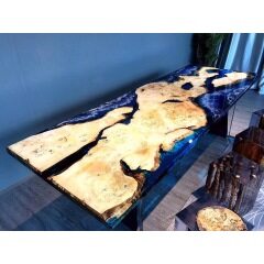Live edge Resin inlay top epoxy inlay table epoxy resin wood table