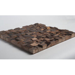3D effect wood mosaic tile, interior wood tile ,high quality solid wood wall panel