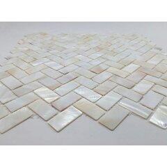 Genuine Mother of Pearl Oyster Herringbone Shell Mosaic Tile for Kitchen