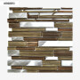 Brushed Strip Metal Mosaic Tile, Painting Mosaic For Sale, Hand Painting Glass Mosaic