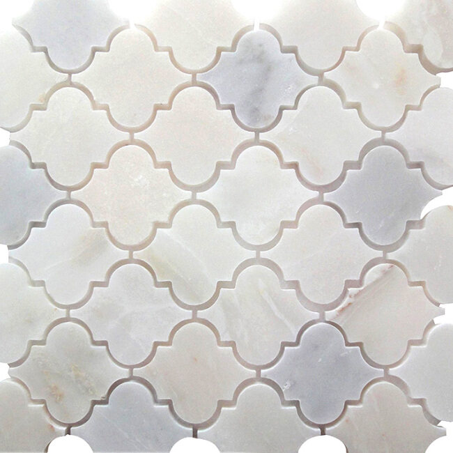 White Waterjet Marble Mosaic