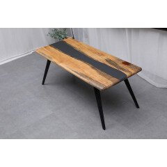Solid Wood Dining Table  Dining Table Epoxy River Computer Desk