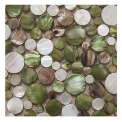 Green Mother of Pearl Tiles, Mother of Pearl Mosaic Tile, Shell Mosaic