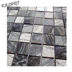 Square Black Marble Mosaic Tile