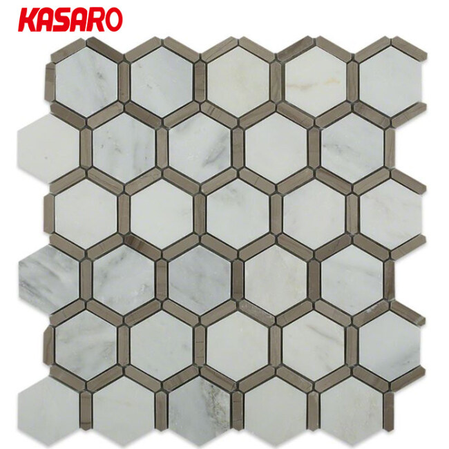 300x300mm Hexagon Marble Mosaic Tile for Wall and Floor Design