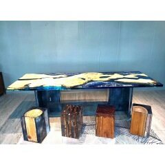 Live edge Resin inlay top epoxy inlay table epoxy resin wood table