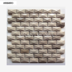 Wooden Grey Marble Mosaic Tile For Wall Decoration Home Decor