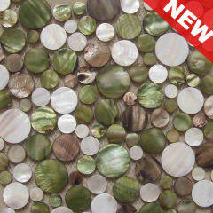 Green Mother of Pearl Tiles, Mother of Pearl Mosaic Tile, Shell Mosaic