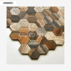 Wood Look Mosaic Wall Tile 4mm Aluminum Composite Panel