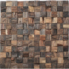 3D effect wood mosaic tile, interior wood tile ,high quality solid wood wall panel