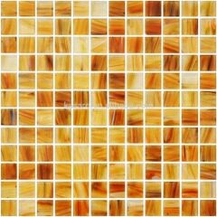23x23 mm white Golden Line glass mosaic wall tile