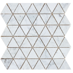 New arrival wall backsplash pure white cube 3d diamond marble mosaic 1 buyer