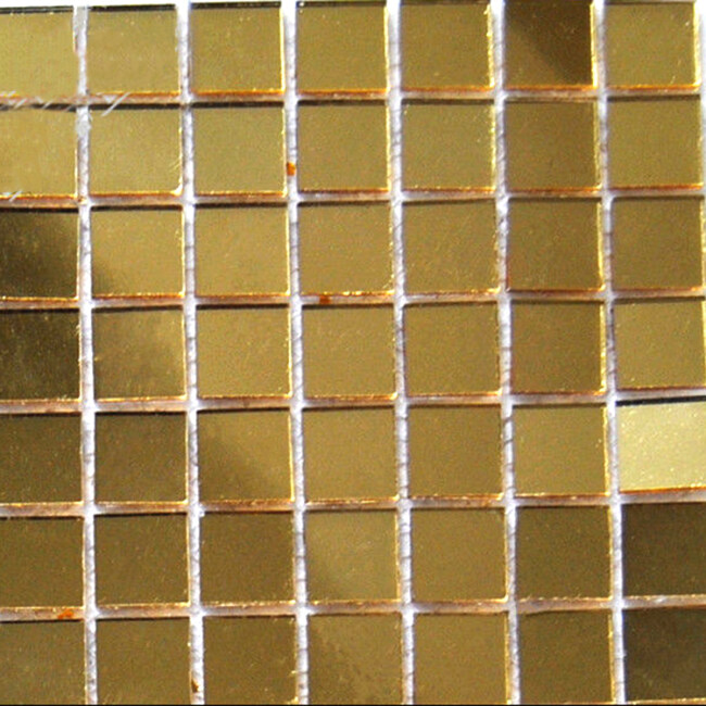 Gold color glass mirror mosaic tile , mosaic mirror (KY-ZR2013512)