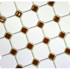 Design House Octagon Porcelain Mosaic Wall and Floor Tile
