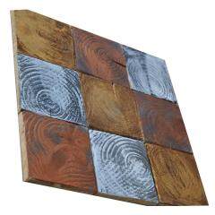Hot selling diamond mosaic ceramic mix wood panel door design