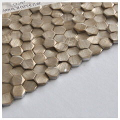 Gold aluminum sheet metal ceiling mosaic metal tile