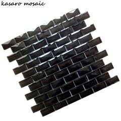 3D Glass Tile, Beveled Glass Mosaic Tile, Black Glass Mosaic (KSL-SM1317)