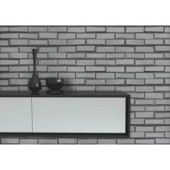 Modern gray glossy simple strips room decor metallic glass mosaic tile