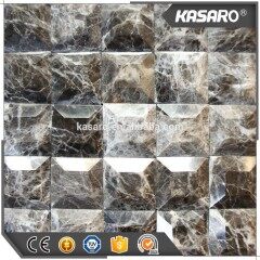3d Black Diamond Mosaic ,black marble mosaic tile,diamond shaped marble tile