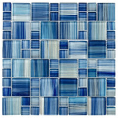 Handmade new all kind of glass mosaic tile mix clear glass mosaic for swimming pool
