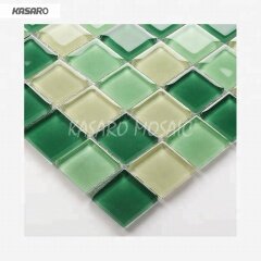 Green Glass Mosaic, Factory Glass Mosaic Tile For Wall