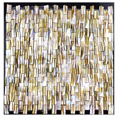 Mother of Pearl Yellows / Golds Mosaic Tile,Nature Sea Shell Mosaic