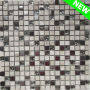 Wall Decoration Stone Mosaic, Glass and Metal MOsaic Tiles, Stone Metal Mix Mosaic Tile