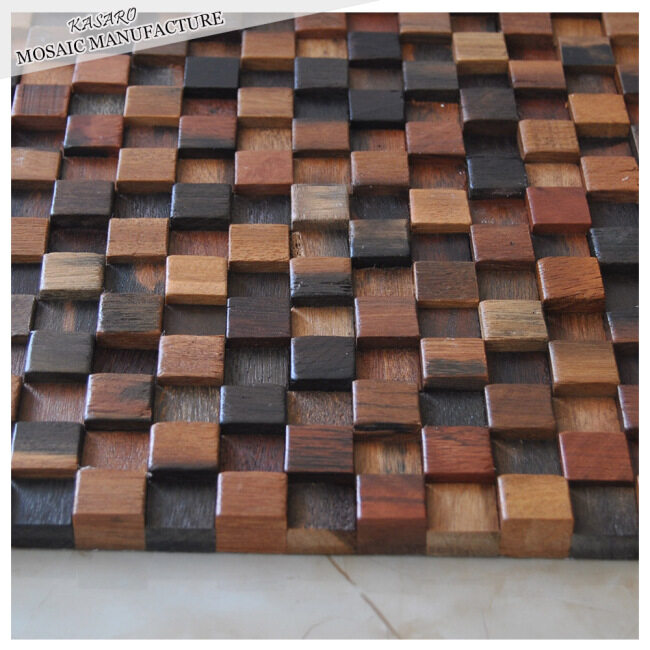 3D Natural Old Ship Material Modern Tile Wood Mosaic