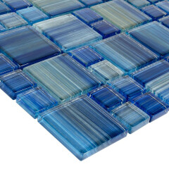 Handmade new all kind of glass mosaic tile mix clear glass mosaic for swimming pool