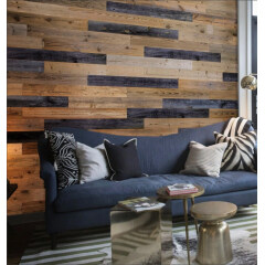 interior decoration Pine wood peel and stick wall design panel pure white Pine wall decor adhesive wood