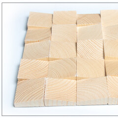 Wholesale Eco- Friendly Natural Wooden  Mosaic Tile For Art Wall Decoration