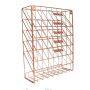 Wideny Office school home household storage rose gold metal wire wall mounted hanging file organizer