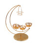 Popping Moon Like Appearance Golden Metal Detachable Wedding Cake Stand For Four Mini Cupcake
